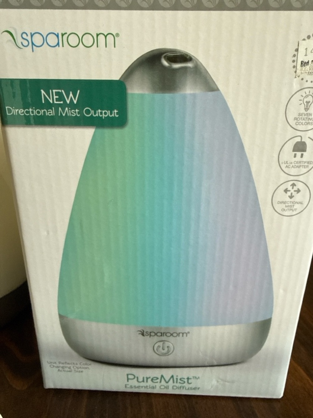 SpaRoom PureMist Essential Oil Diffuser - White/Silver - Picture 2 of 3